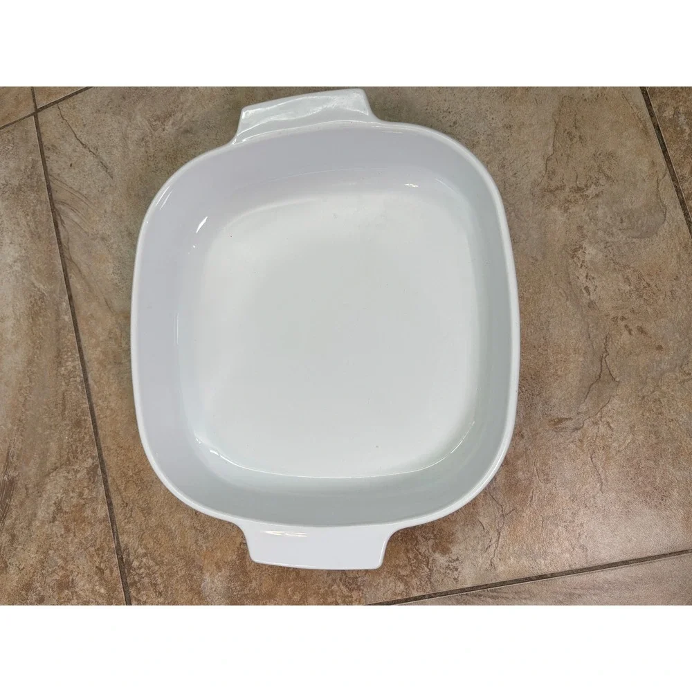 Corning Ware Just White 2.5 Liter Square Casserole Dish A-10-B Pyroceram